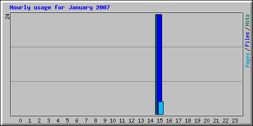 Hourly usage for January 2007